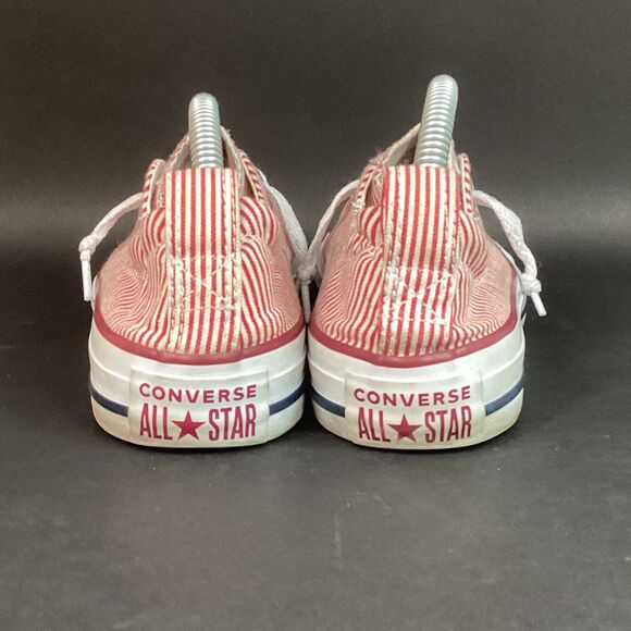 Converse All-Star Shoreline Women's Sz 6 Red & White Striped Boat Shoes 562035F - Picture 3 of 8